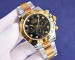ROLEX Gold Black Replica Daytona 40MM 18K Imported Steel 904L Steel Black Watch
